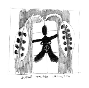 Bledě modrým inkoustem